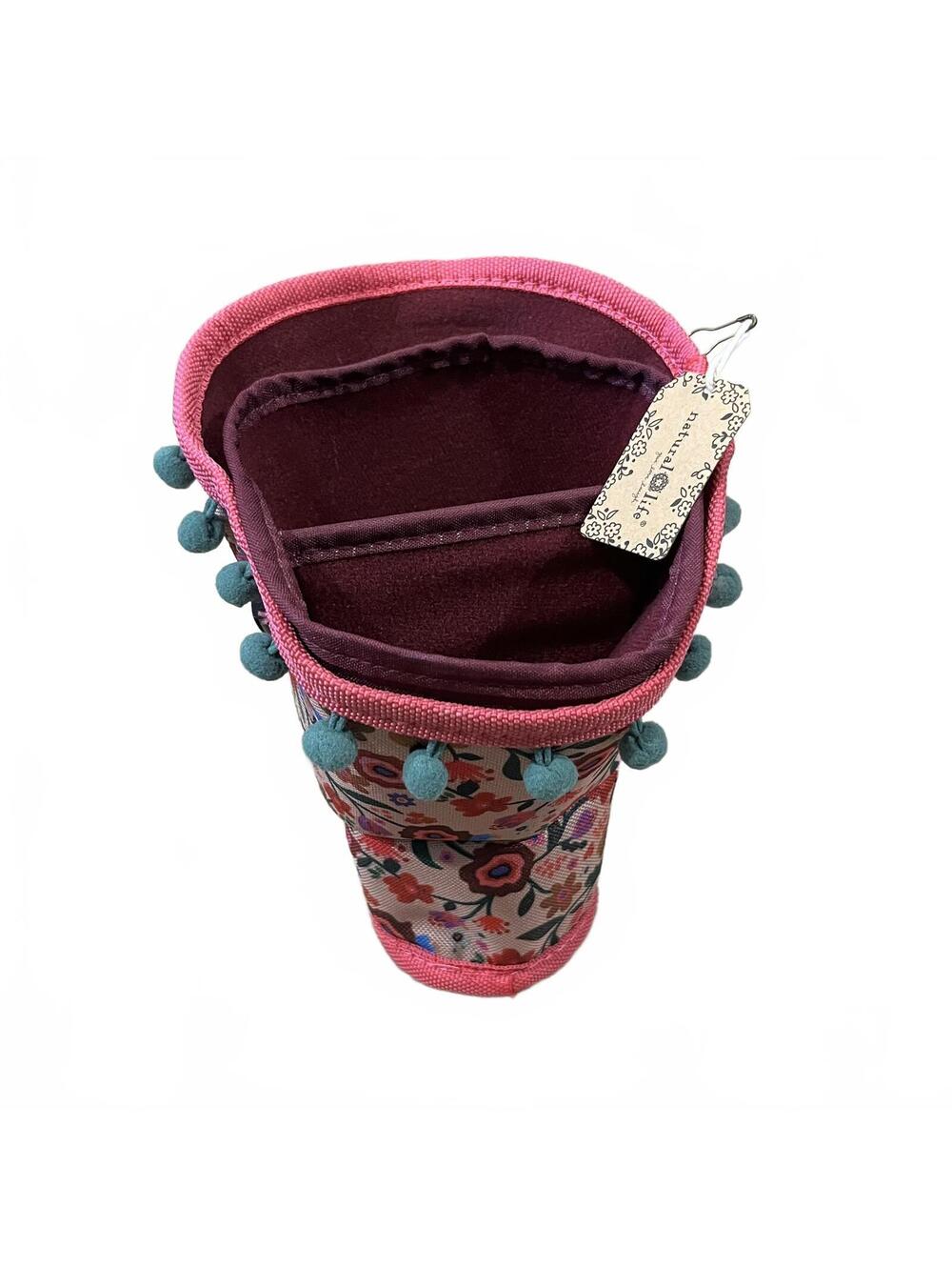 Natural Life Floral Pink Cup Holder Organizer